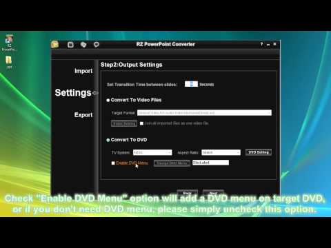 How to convert and burn PowerPoint to DVD for playback on DVD players.