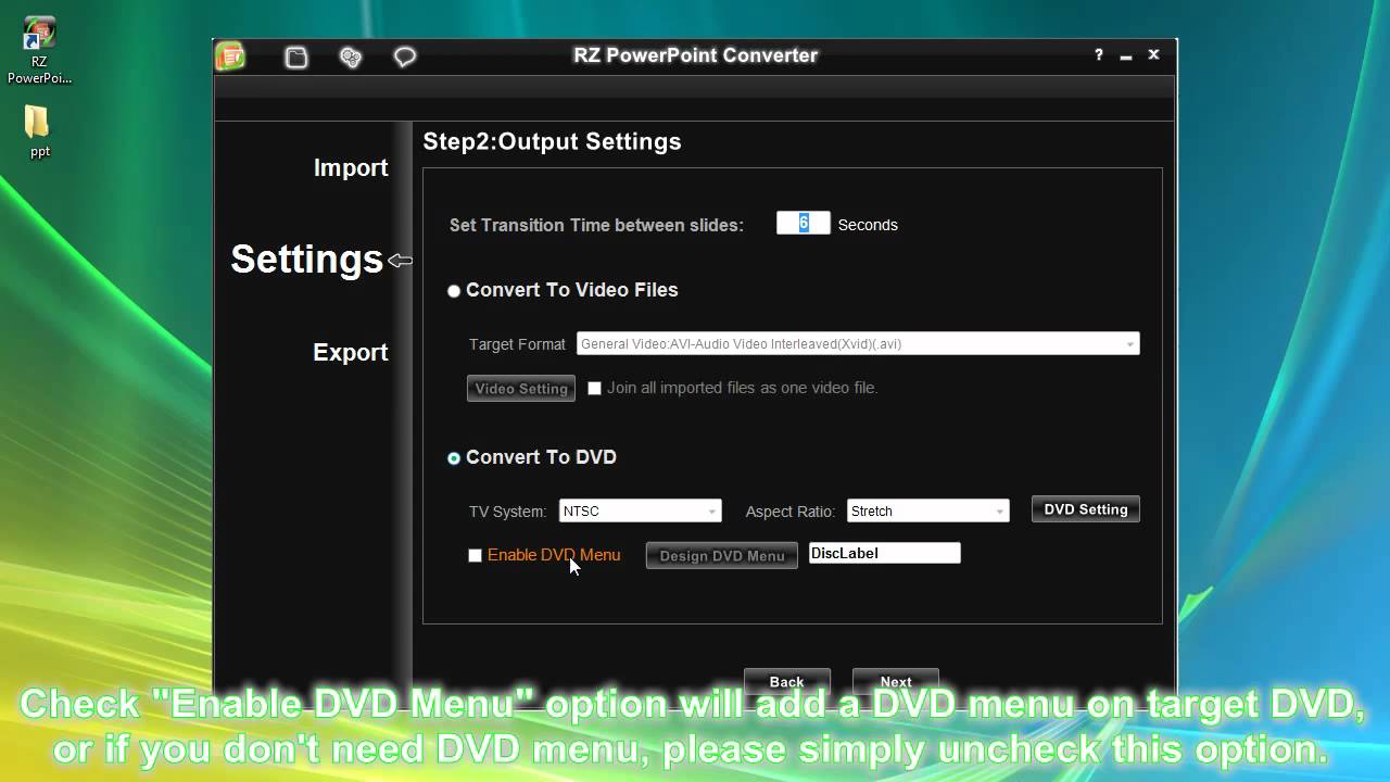 How to convert and burn PowerPoint to DVD for playback on DVD players.