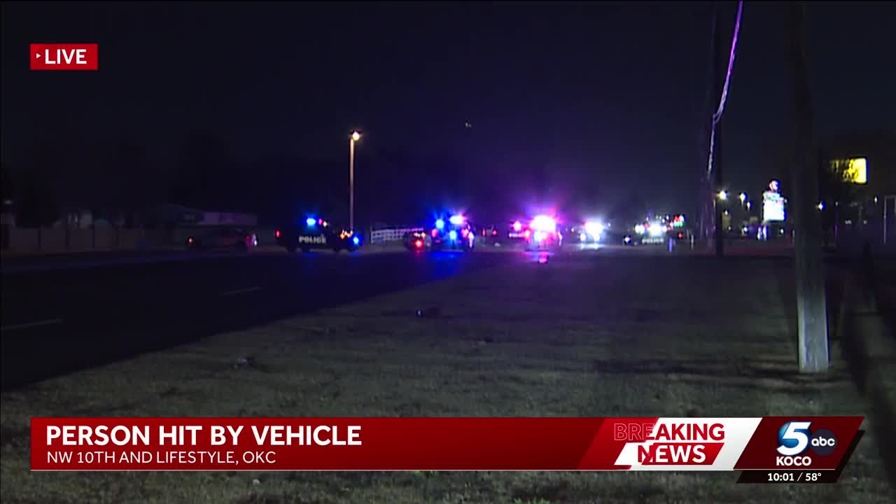 Person struck by vehicle in northwest Oklahoma City - YouTube