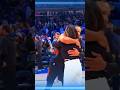 Jalen Brunson celebrated with actress Mariska Hargitay after the New York Knicks won Game 2