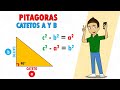 CALCULAR LA MEDIDA DE LOS CATETOS - Super facil - TEOREMA DE PITAGORAS