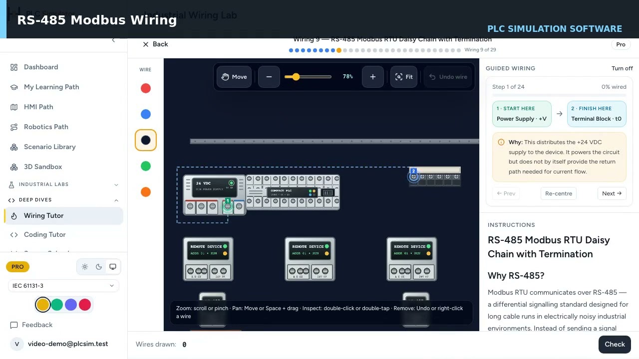 Modbus Simulator — See the RS-485 Signal Path in the Real Lab