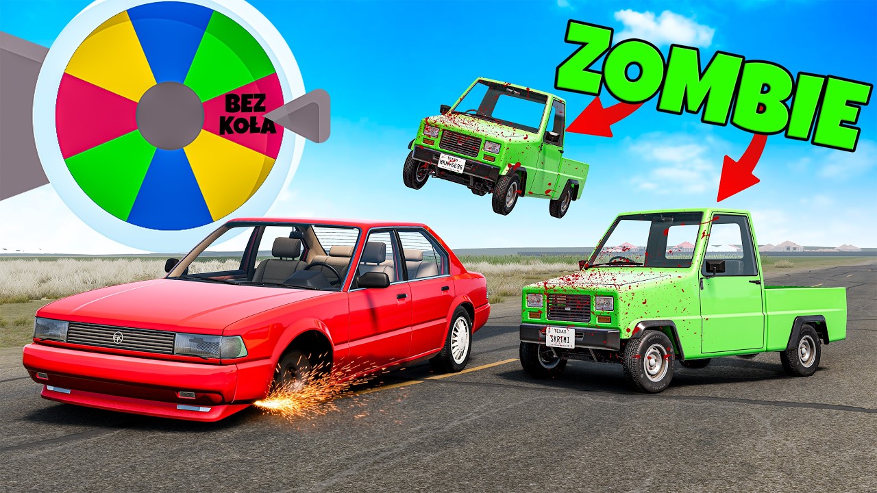 ❄️ AUTA ZOMBIE ALE LOSUJEMY UTRUDNIENIA!? | BeamNG Drive |