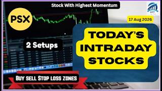 PSX | Aaj ke 2 Intraday stocks -17 Aug 2026 | Buy sell stoploss | #analysis #today #abhogitrading