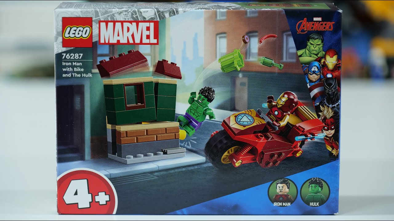 LEGO Marvel Super Heroes 76287 Iron Man with Bike and The Hulk