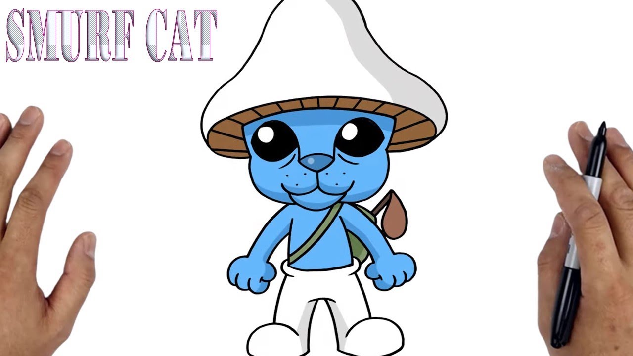 How to Draw Smurf Cat 