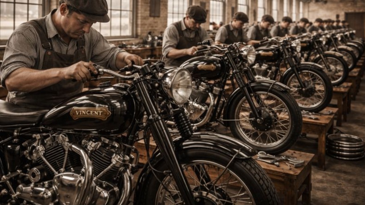Inside the 1948 Vincent Black Shadow Factory: How Britain Built the World's Fastest Motorcycle