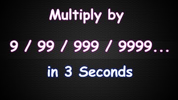 Multiply Any Number by 99, 999, 9999 in 5 sec | Multiplication Tricks । By Art Of Mathematica