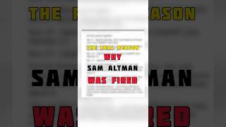 AI News - The Real Reason why Sam Altman was fired #shorts #samaltman #openai #chatgpt