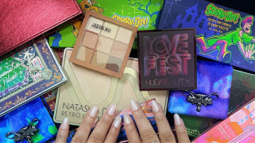 ASMR| Eyeshadow Palette Tingles 🌟 Tracing, Reading Shade Names, Tapping, Scratching (Show & Tell)