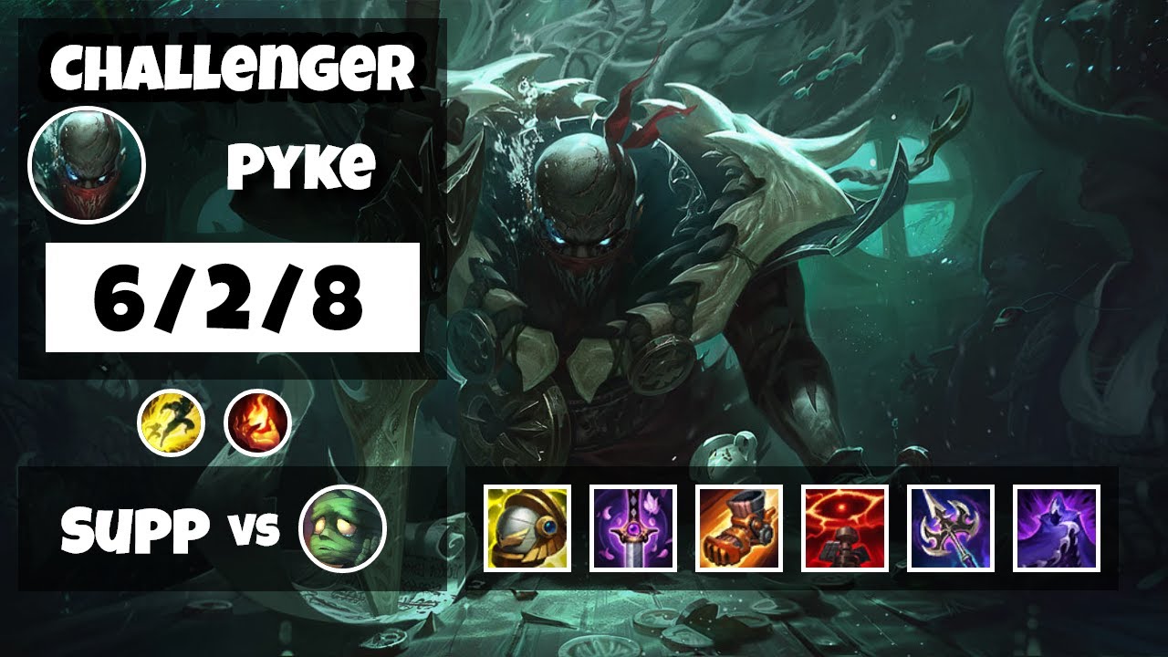 Pyke Challenger Gameplay S11 Replay 11.18 Support (6/2/8) - KOREAN