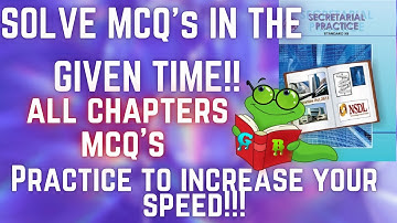 Solve MCQs OF Secretarial Practice WITHIN THE GIVEN TIME! ALL MCQ