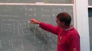 7 3 09 Linear algebra Eigenvalue exercise part 1