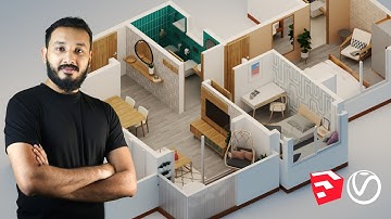 3D-plattegronden renderen met Sketchup, Vray en Flextools