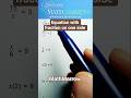 How to solve equation with fraction on one side #MathMarrow #equations