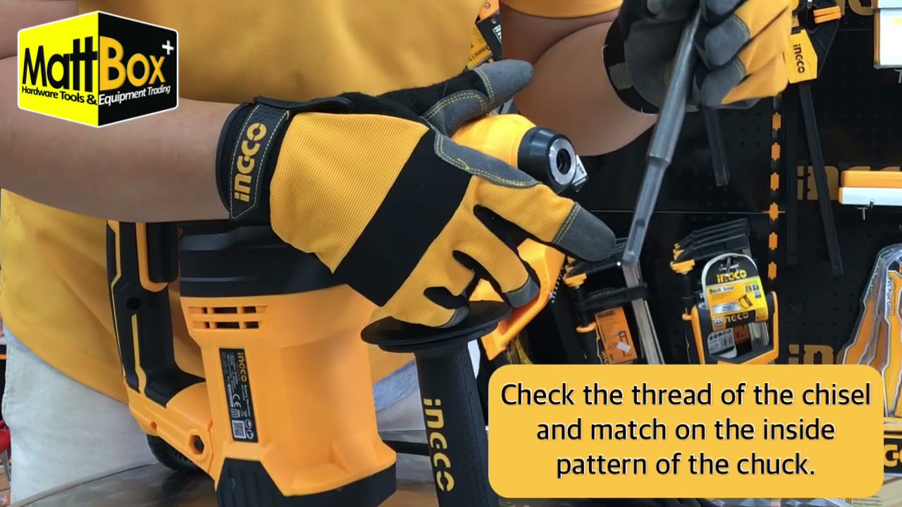 How to put Chisel in Rotart Hammer?