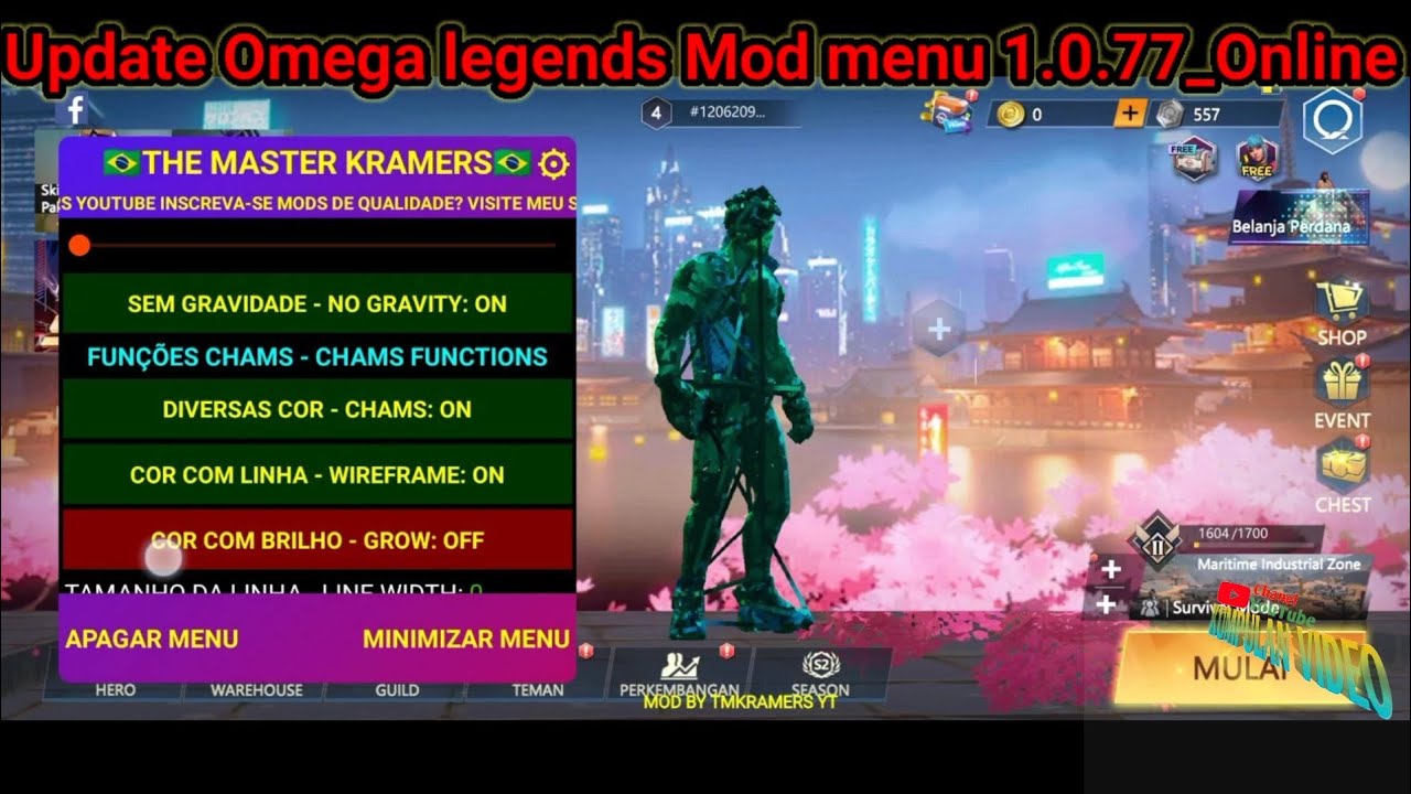 Update Omega legends mod menu 1.0.77_Online