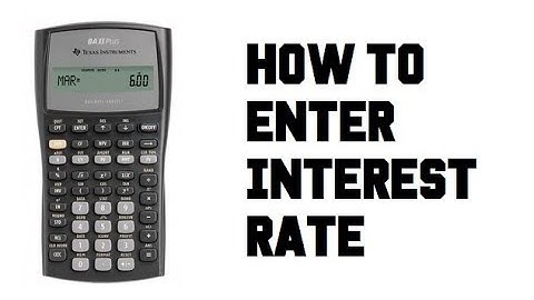How to Enter Interest Rate I/Y - TI BA II Plus Financial Calculator - Example Guide Tutorial