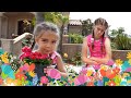 Nastya learning Mia to plant Flowers. Kids stories Nastya Artem Mia