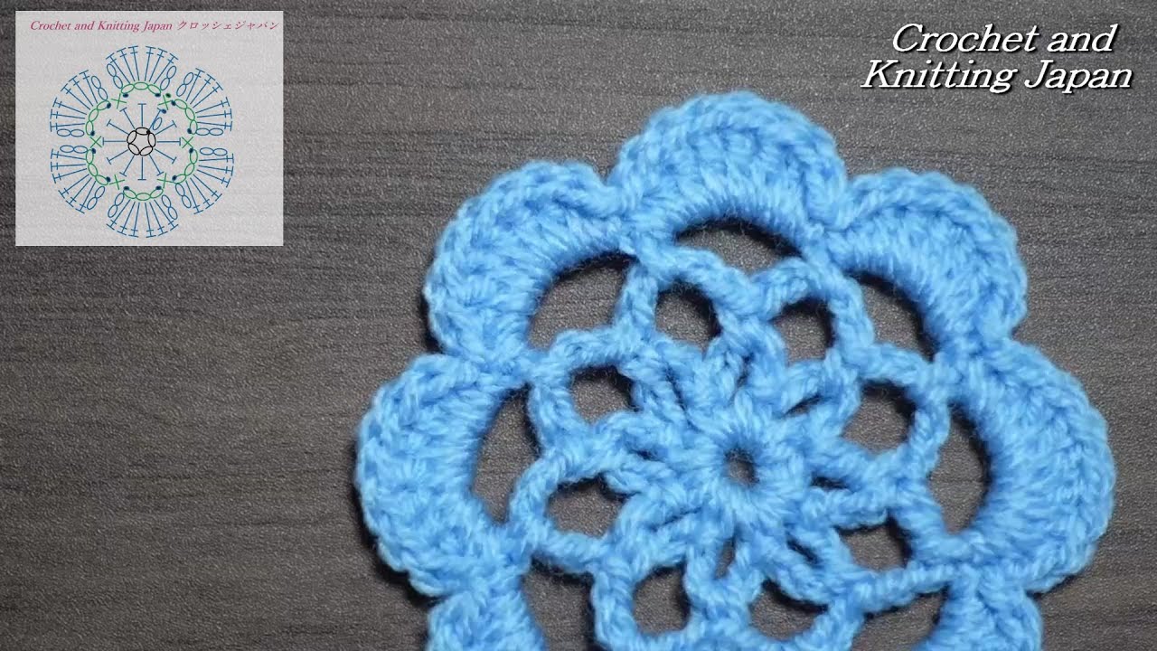 How to crochet flower coaster motif [Crochet beginners]Crochet and