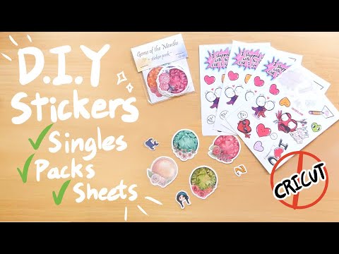 How to Make Cricut Stickers - WITHOUT a Printer!