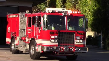 LAFD Engine 12 &  "New" Rescue 19 Responding from station 19