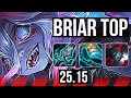 BRIAR vs K'SANTE (TOP) | 9 solo kills, Godlike | KR Master | 25.15