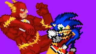 Ultra Sonic vs Flash: (Barry Allen Flash vs Sonic The Hedgehog) Sprite Animation