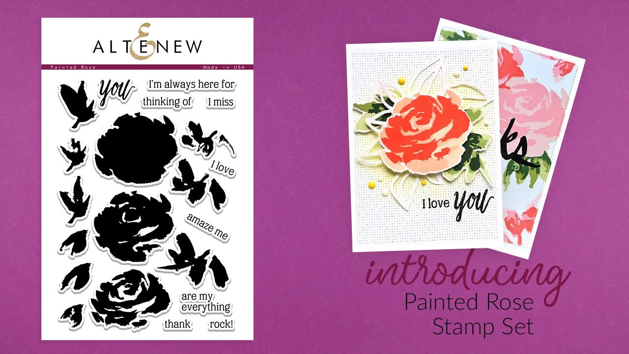 Altenew Stamps Intro - Painted Rose