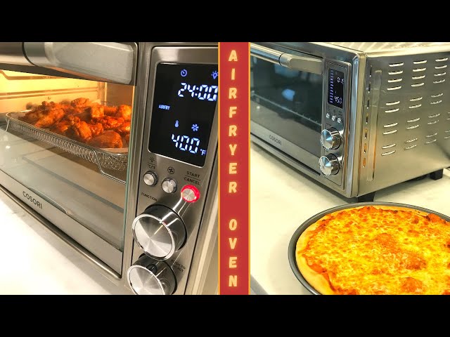 COSORI Air Fryer Toaster Oven, 12-in-1 Convection Oven Countertop with  Rotisserie, Stainless Steel 32QT/32L, 6-Slice Toast, 13-inch Pizza,100  Recipes, Basket, Tray(6 Accessories)Included, CO130-AO