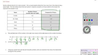 Writing & interpreting inequality statements involving rational
numbers
