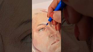 I Drew This Portrait Using Only Colored Pencils 😍🎨#portrait #drawing #painting #art #iran