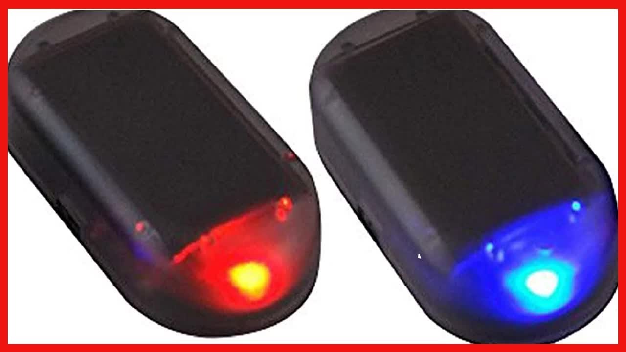 108dB Car Anti-Theft Vibration Alarm & 4 Solar-Powered Fake Alarm Lights - Security Kit