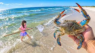 Beach Crabbing With Kids! We Caught Dinner!!