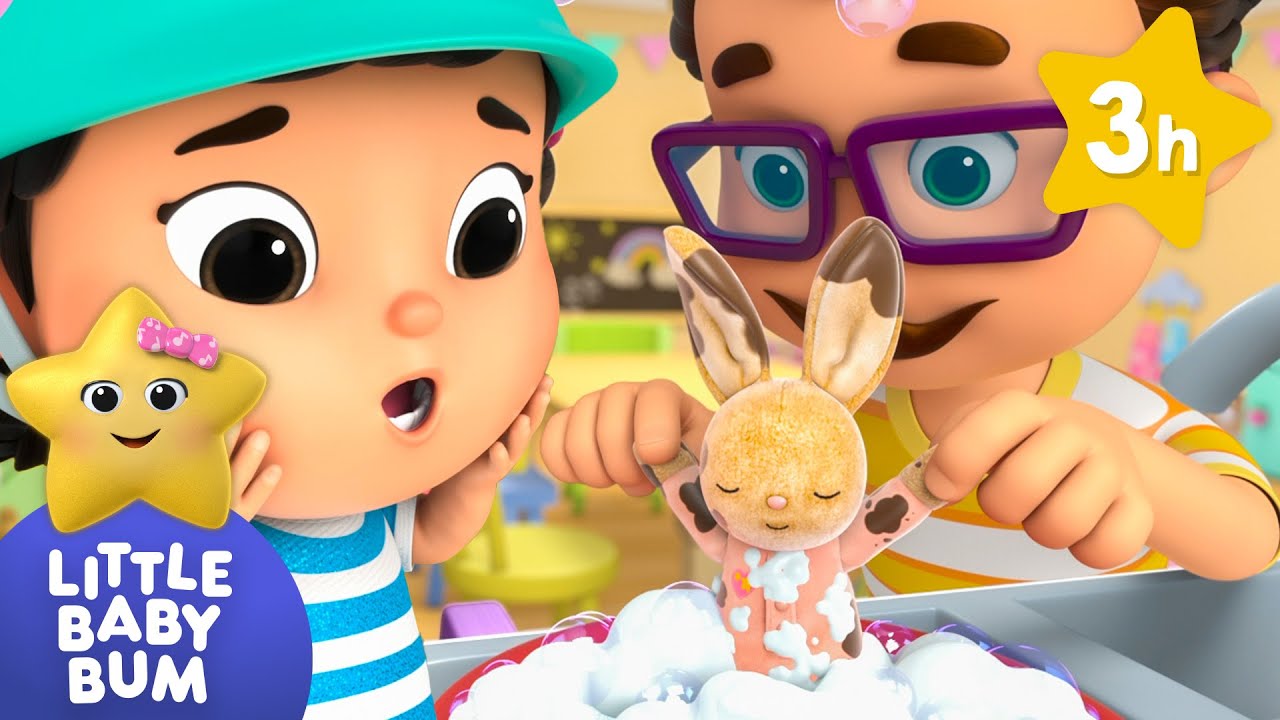 Will Mia's Bunny Be Okay? A Soapy, Splashy Rescue | LBB 3 HRS | Moonbug Kids - Cartoons & Toys