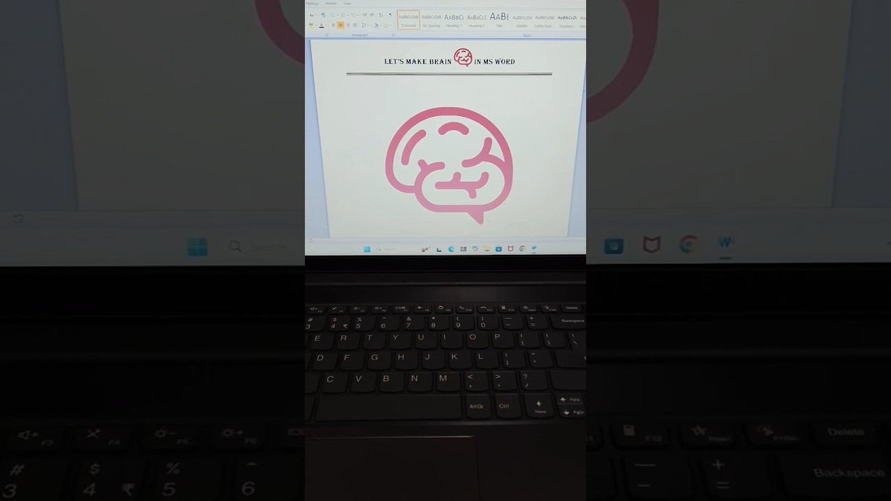 HOW TO MAKE BRAIN 🧠 IN MS WORD| MS WORD SHORTCUTKEYS| 