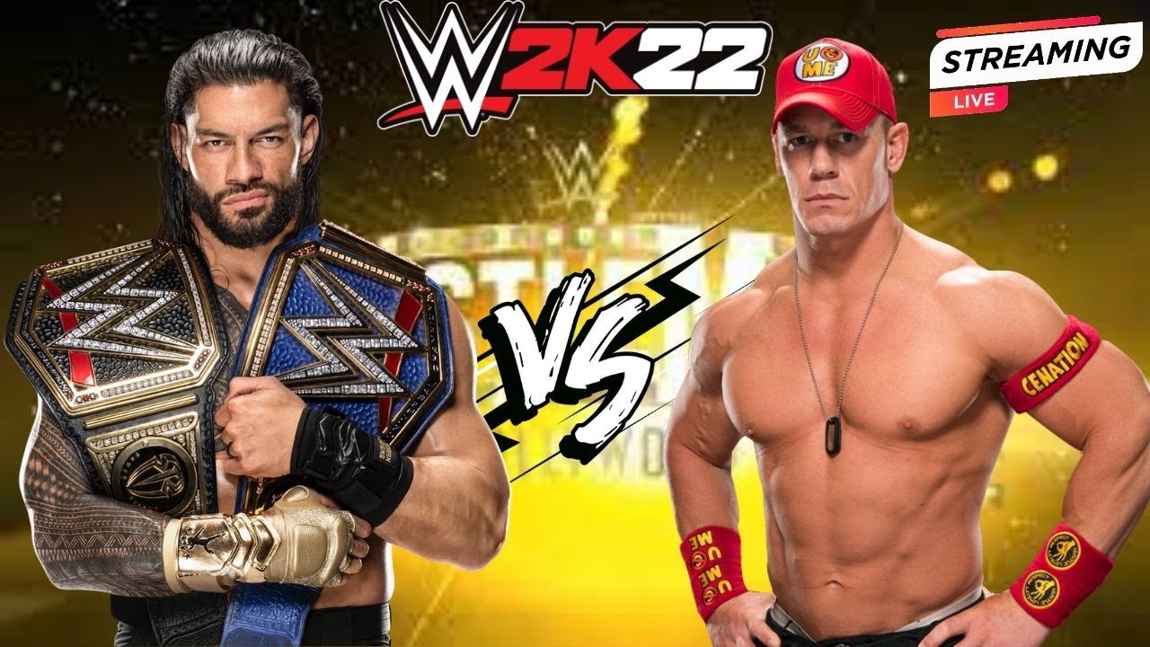 WWE2k22:Roman Reigns vs. John Cena Wrestlemania Special Live Stream 