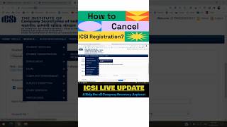 2026 How to Cancel ICSI Registration? CS Course Cancel Kaise Kare? 🤔 ICSI LIVE UPDATE #therajpicz