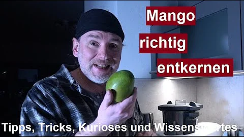 Wie schneide ich eine Mango mit Kern?