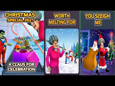 SCARY TEACHER 3D - NEW CHRISTMAS UPDATE | A CLAUS FOR CELEBRATION | ALL NEW LEVELS UNLOCKED GAMEPLAY