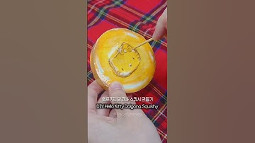 헬로키티 달고나 스퀴시 만들기💛 DIY Hello Kitty Dalgona Squishy #squidgame #dalgona #squishy #스퀴시 #오징어게임