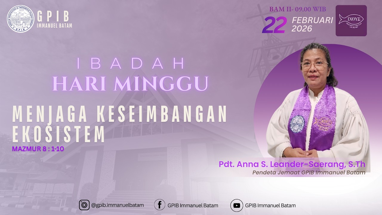 IBADAH HARI MINGGU | HUT KE-61TH PELKAT PKP GPIB| 08 FEBRUARI 2026 | 09.00 WIB | GPIB IMMANUEL BATAM