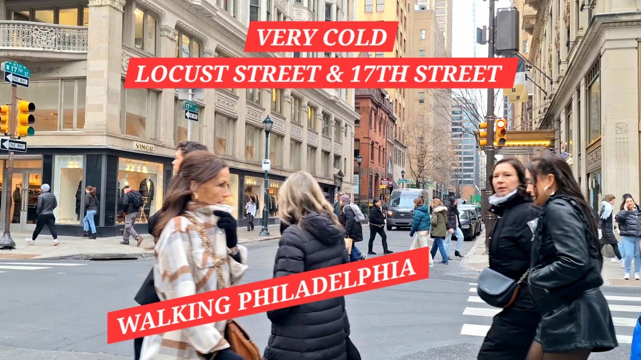 Exploring Downtown Philadelphia in Freezing Temperatures || Locust Street POV