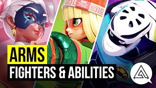 ARMS I All Characters \& Abilities Gameplay