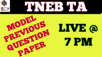 TNEB- TECHNICAL ASSISTANT- MODEL PREVIOUS YEAR QUESTION PAPER