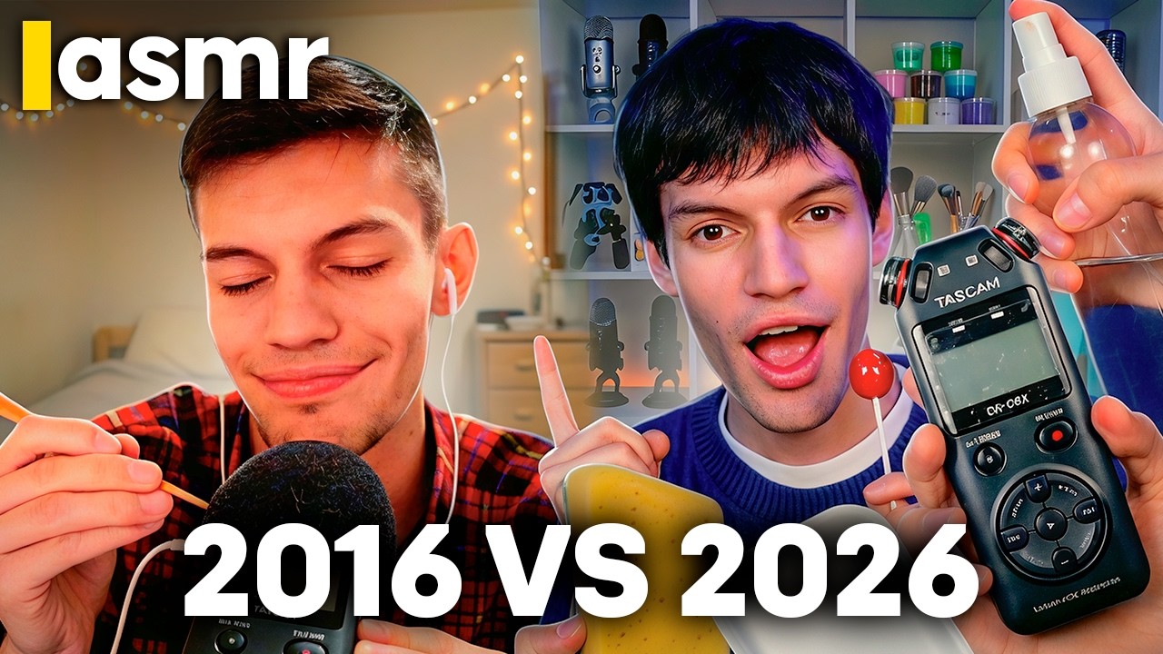 ASMR para DORMIR Profundo: 2016 vs 2026 (Sonidos de Agua, Tapping y Comida)