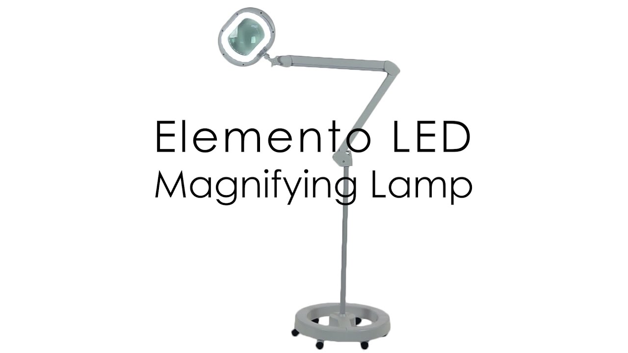 Pro Series Elemento LED (5x Diopter) Magnifying Lamp with Large Glass 5.5 Diameter and Touch Control Brightening Adjustment System