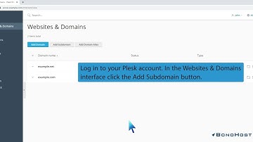 How to add a subdomain in Plesk   BonoHost