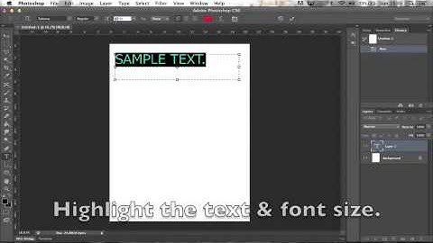 Adding and resizing text n Photoshop CS6.