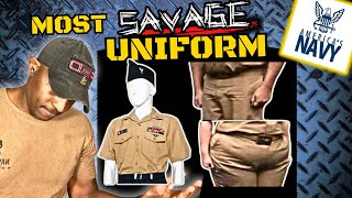 The US Navy Uniform That Can Ruin Your Look! 😳⚓ #deckplatetone